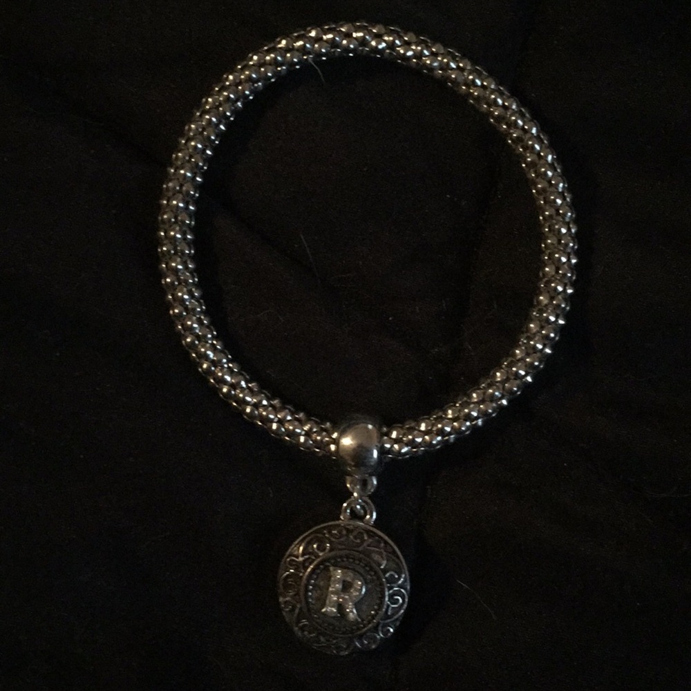 Silver “R” bracelet
